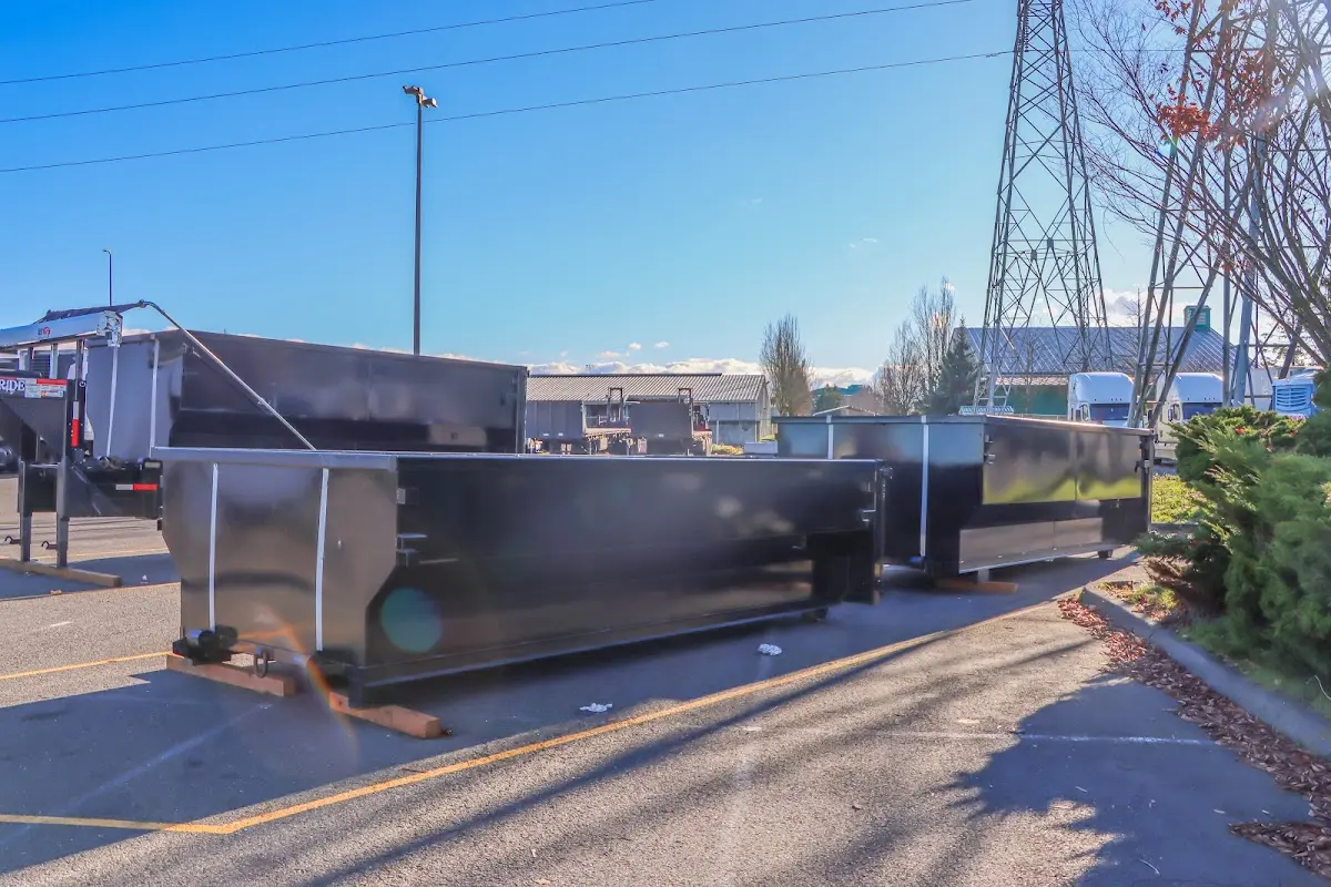 Roll-off dumpster ready for waste disposal at job site for Commercial Dumpster Rental in Paradise Valley